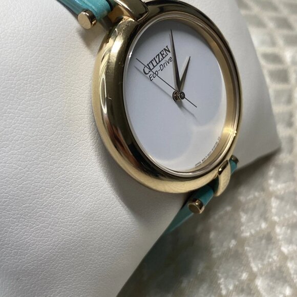 Citizen Eco-Drive Gold Tone Watch Near NOS Original Strap Japan - Picture 12 of 15